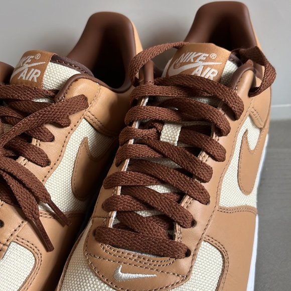 Nike Air Force 1 QS Natural, Underbrush and Acorn Sneakers - Picture 7 of 11